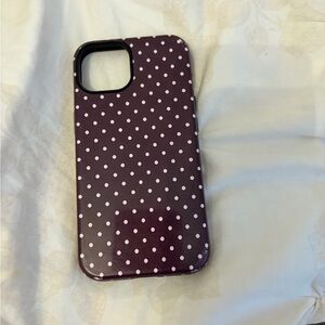 SHEIN Purple Polka Dot Phone Case